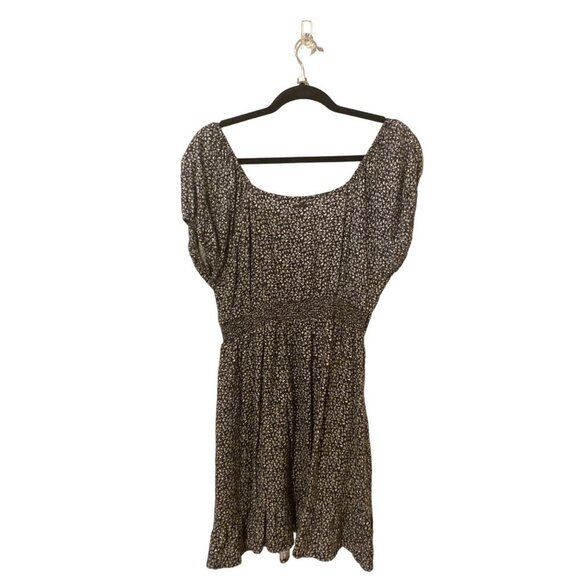 NWT Hurley Juniors' Keyhole Mini Dress - Fawn Ditsy, Size Medium - Picture 9 of 10